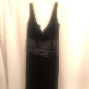 Tadashi Black Velvet Full length Formal Dress